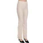 LAUREL White High Waist Silk Blend Flared Dress Trousers Pants PAN70225-36