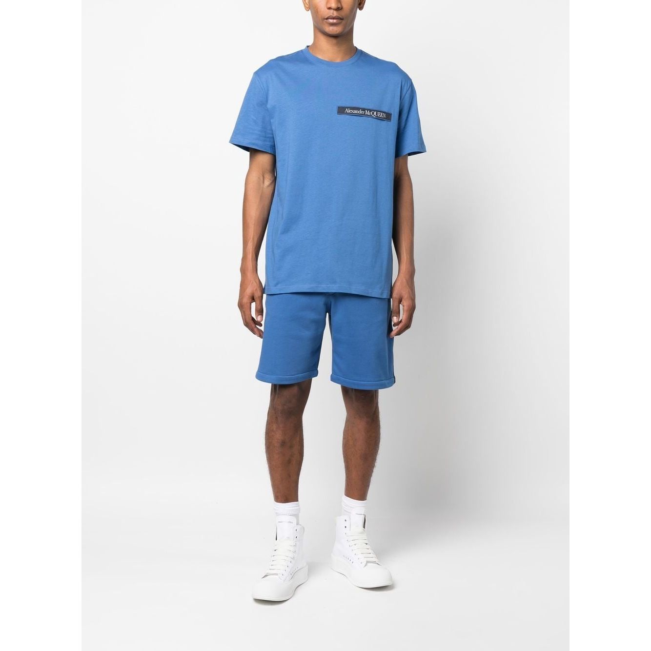 Alexander McQueen logo-tape jersey shorts Short trousers