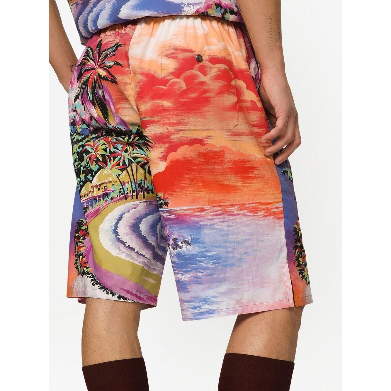 Dolce & Gabbana graphic-print bermuda shorts GV37ATHH5C5HF4HF