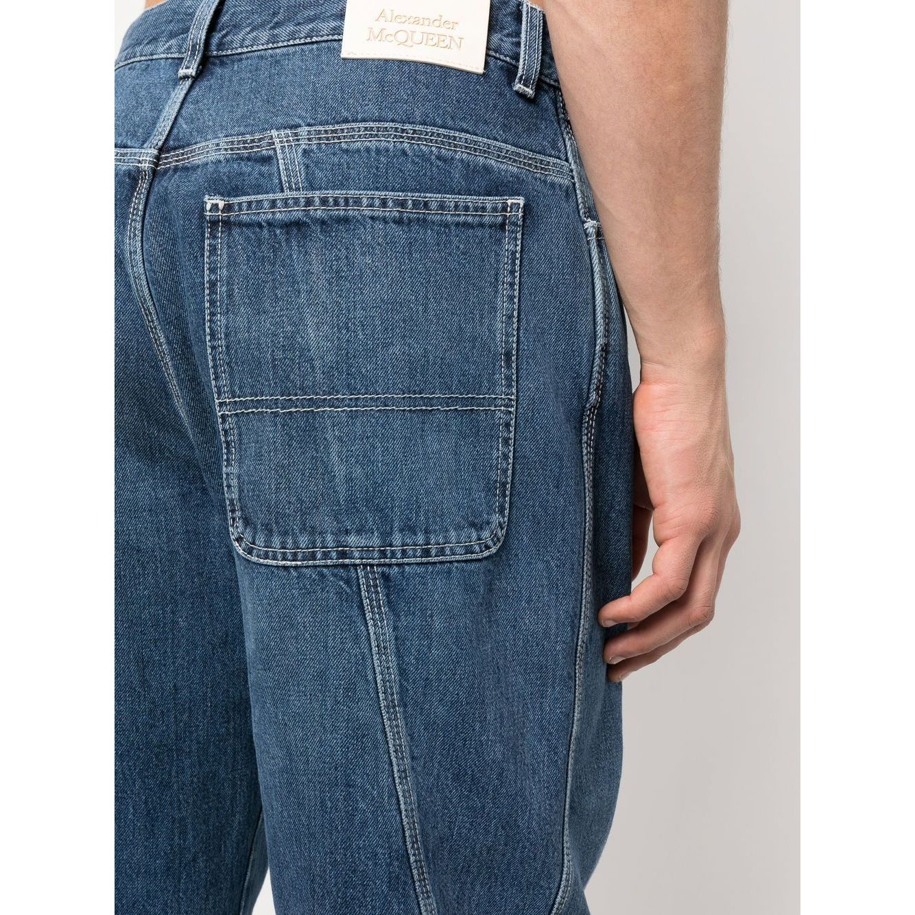 Alexander Mcqueen wide-leg panelled jeans