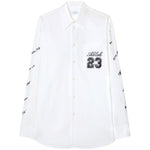 Off White Shirt with embroidery OMGE004S24FAB0020110