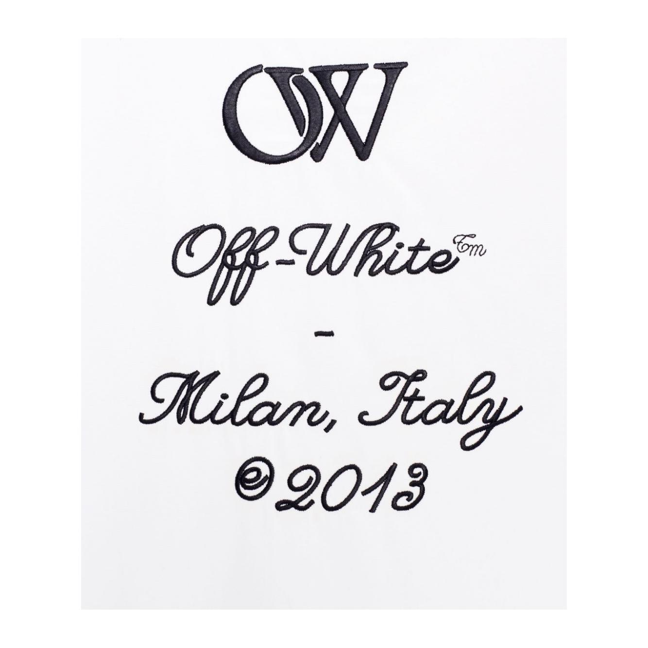 Off White Shirt with embroidery OMGE004S24FAB0020110