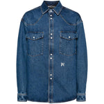 Palm Angels Shirts Blue PMYD023R24DEN0024001