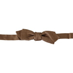 Dolce & Gabbana Men Brown Gold Adjustable Neck Papillon Bow Tie FT2008