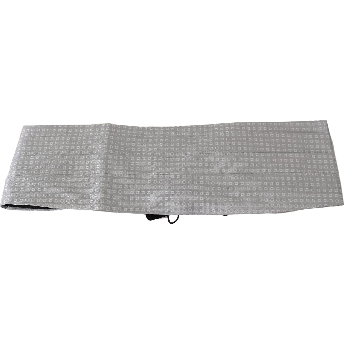 Dolce & Gabbana Gray Patterned Waist Belt Silk Cummerbund BEL60458-50