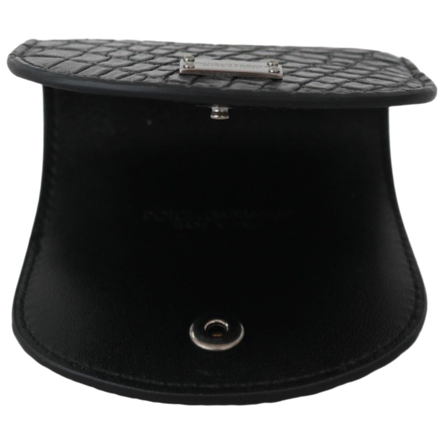 Dolce & Gabbana Black Exotic Skin Pocket Condom Case Holder Condom Case