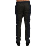 Dolce & Gabbana Elegant Slim Fit Striped Casual Pants Dolce & Gabbana Black