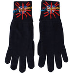 Dolce & Gabbana Blue #DGLovesLondon Embroidered Wool Gloves LB1016BG