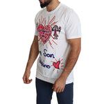 Dolce & Gabbana White Saint Valentine Hearts Print Men T-shirt TSH5471-46