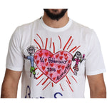 Dolce & Gabbana White Saint Valentine Hearts Print Men T-shirt TSH5471-46
