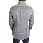 Dolce & Gabbana Gray Cotton Men Formal GOLD Dress Shirt TSH5467-37