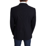 Dolce & Gabbana Black Wool Stretch Men Coat MARTINI Blazer KOS1833-56