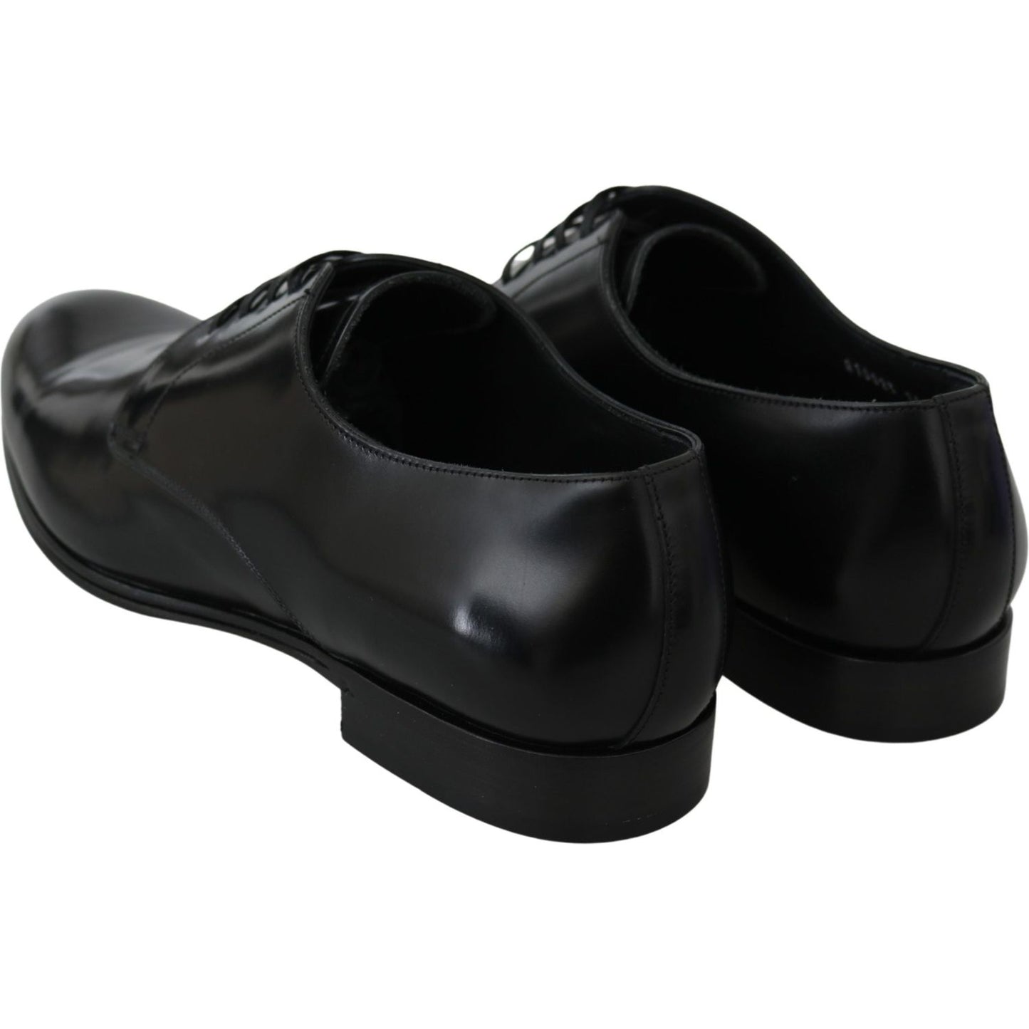 Dolce & Gabbana Derby Napoli Black Leather Dress Formal Shoes MV3540-41.5
