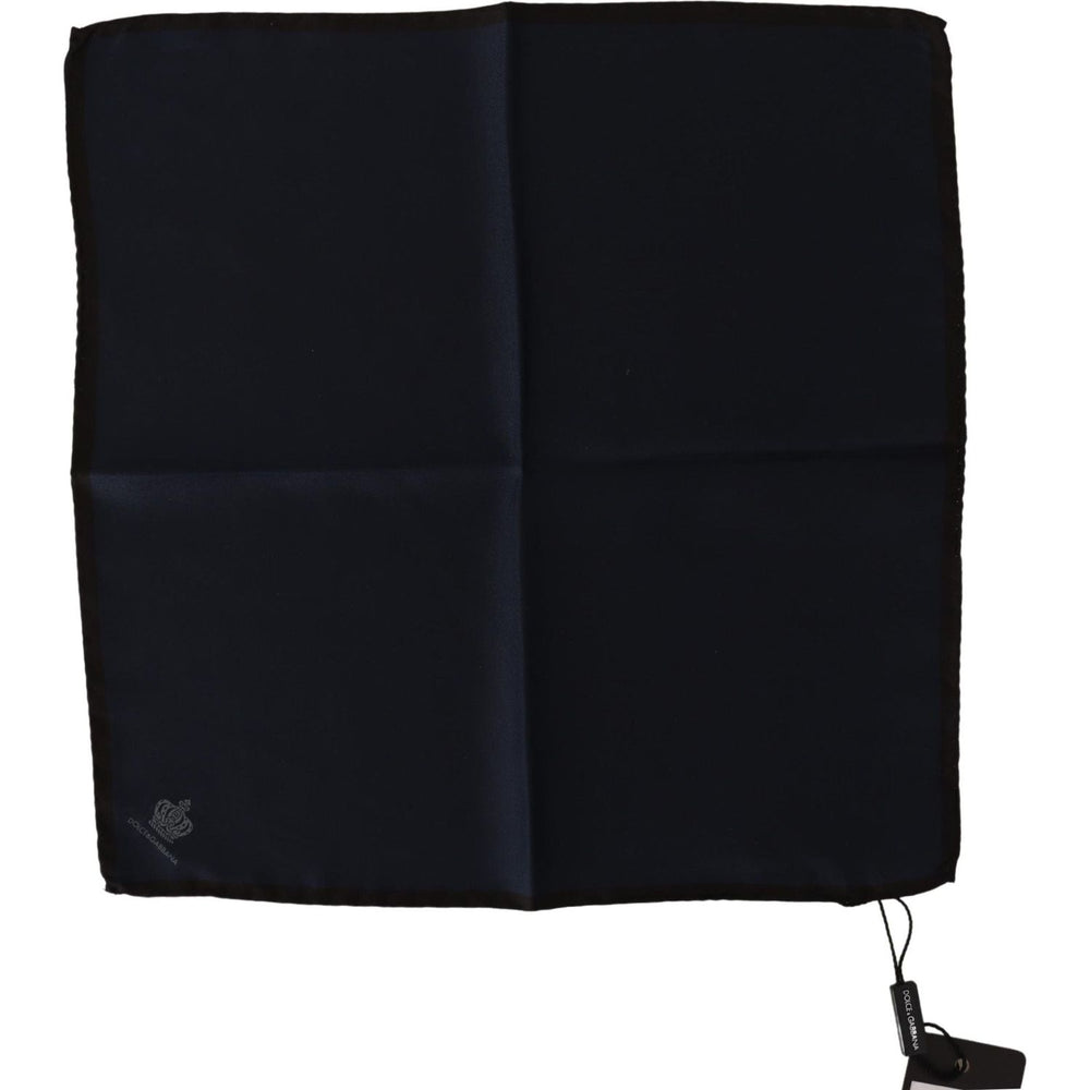 Dolce & Gabbana Black Square Handkerchief 100% Silk Scarf MS2172BG