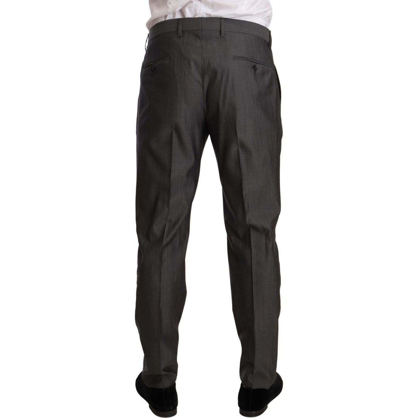 Dolce & Gabbana Gray Metallic MARTINI Slim Fit Set Suit KOS1882-48