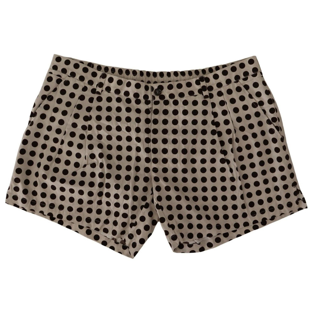 Dolce & Gabbana Elegant Polka Dot Cotton Shorts Dolce & Gabbana Slate Gray
