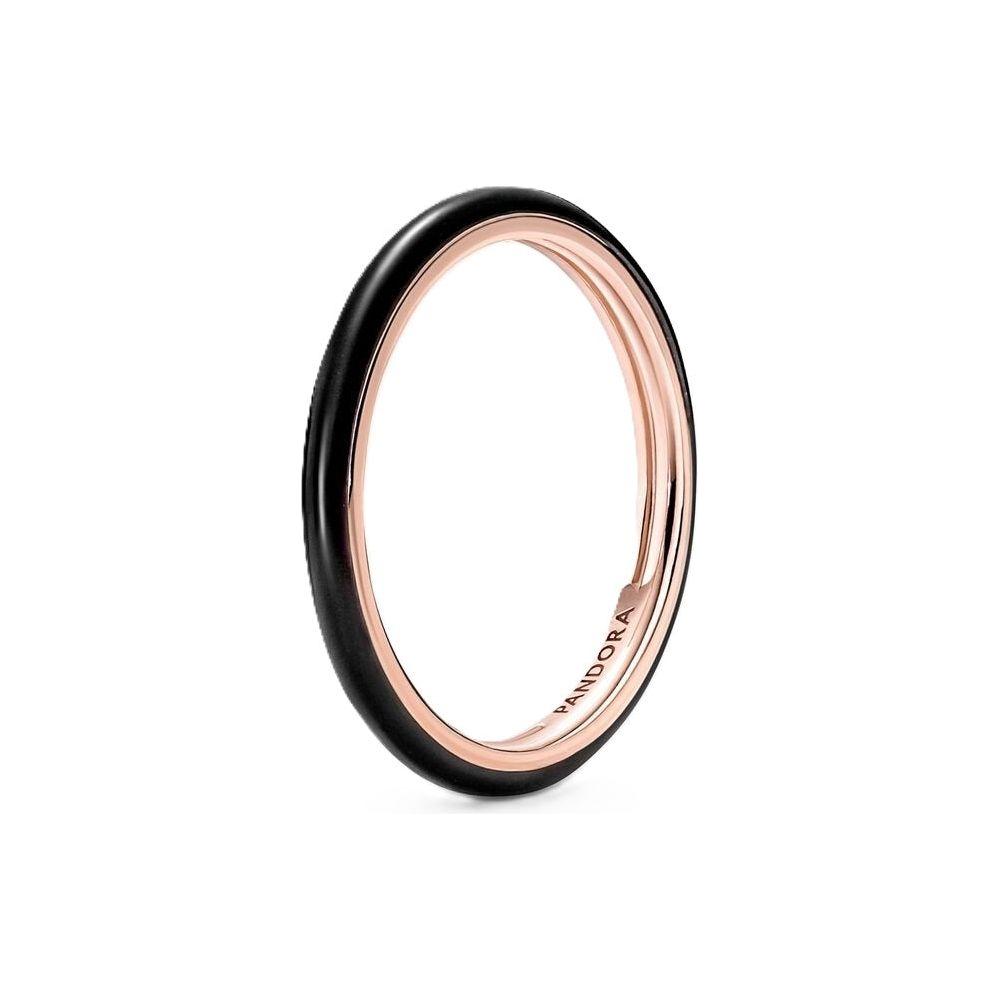 خاتم PANDORA JEWELS Mod. BLACK ENAMEL - مقاس 50