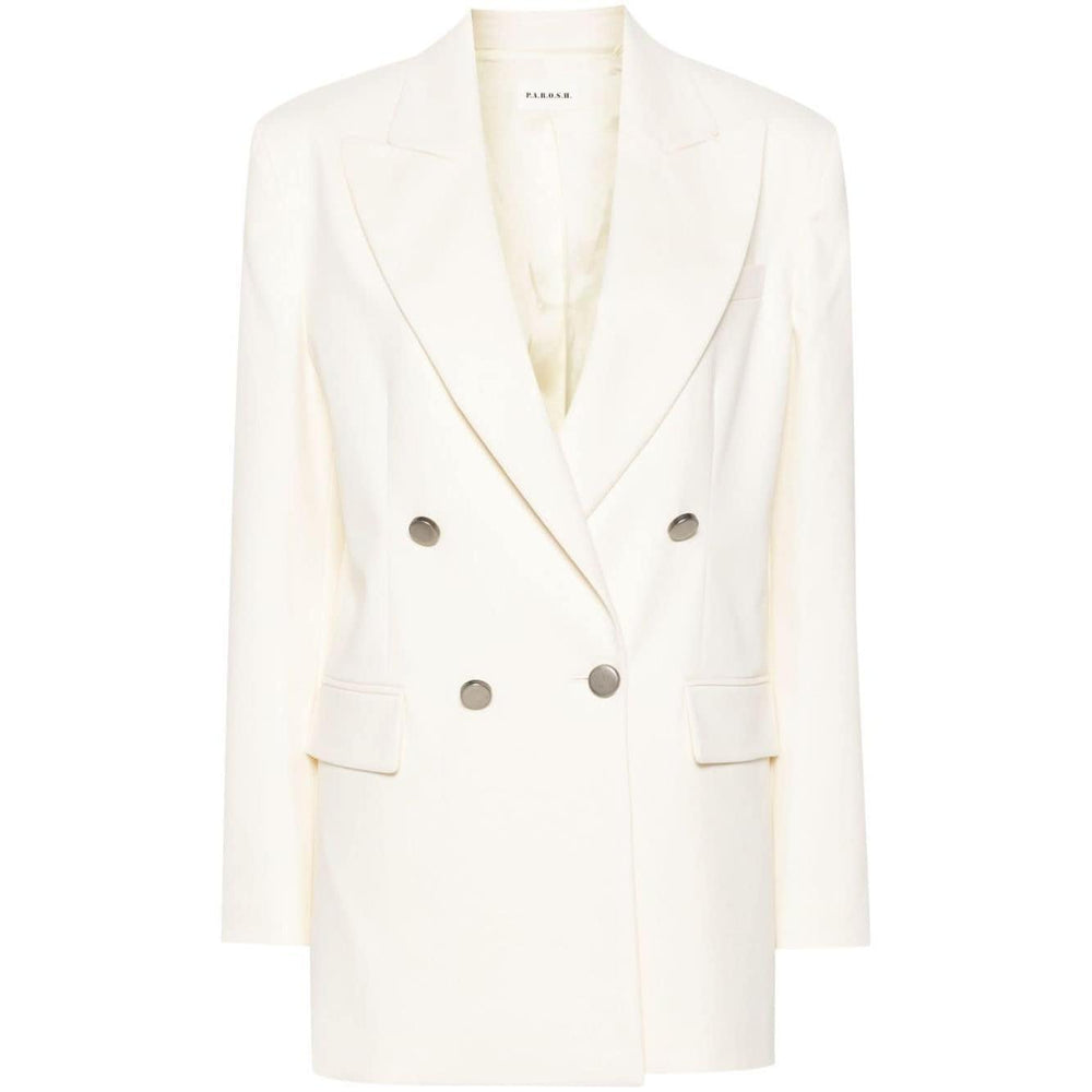 Parosh Jackets White D420330CREW084
