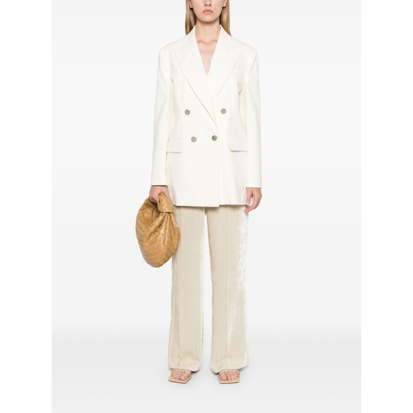 Parosh Jackets White D420330CREW084