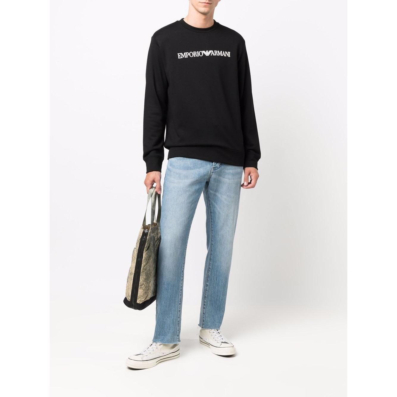 Emporio Armani Modal-blend sweatshirt with logo print 8N1MR61JRIZF009-P25