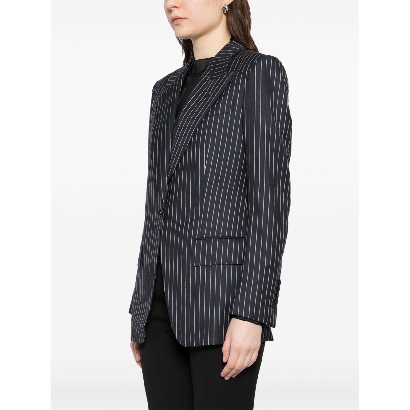 Tom Ford Pinstripe single-breasted blazer GI3005FAX1404ZHBBY-P25