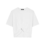 Versace logo-embroidered T-shirt in white