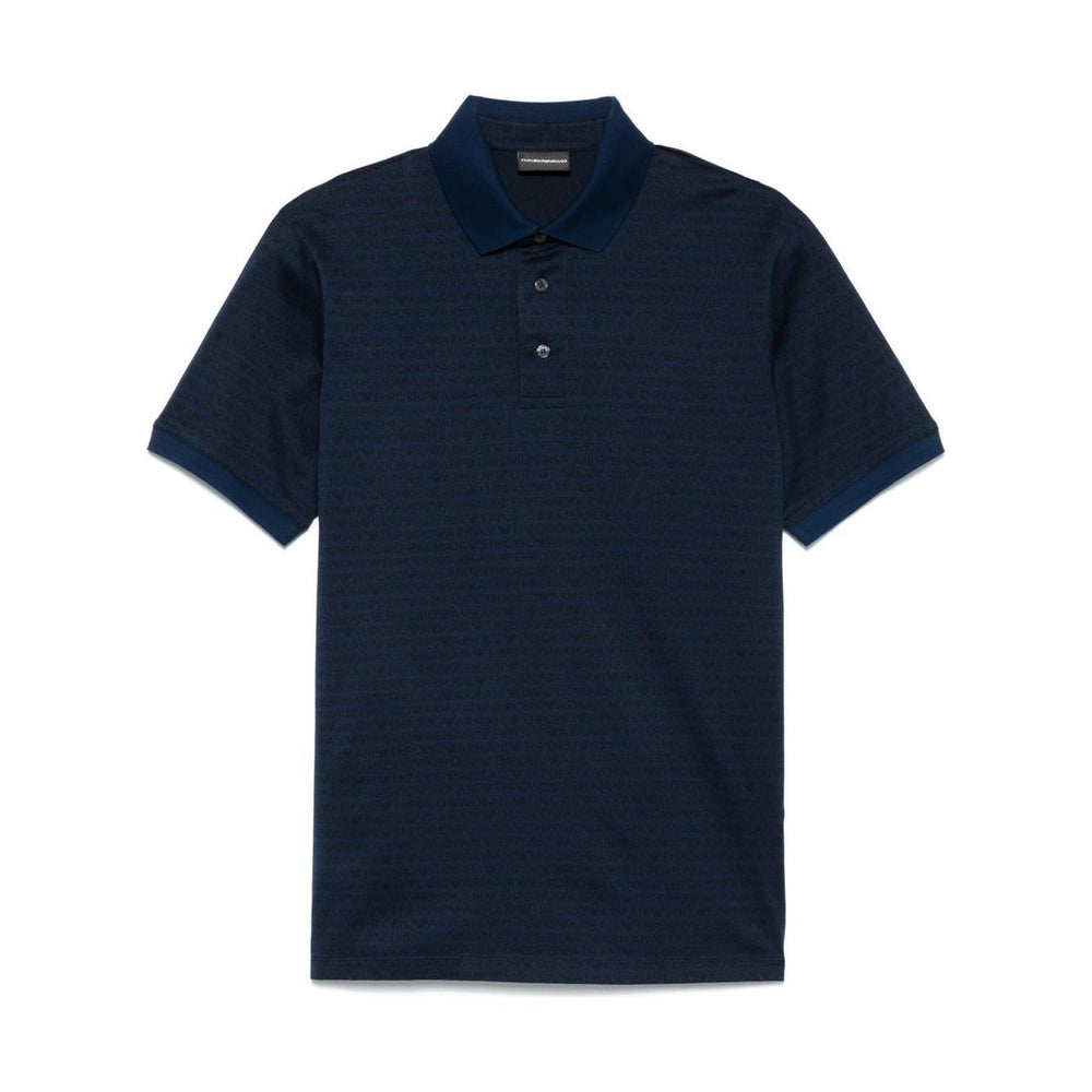 Emporio Armani Allover Logo Cotton Polo Shirt EM000788AF12916FB224-P25