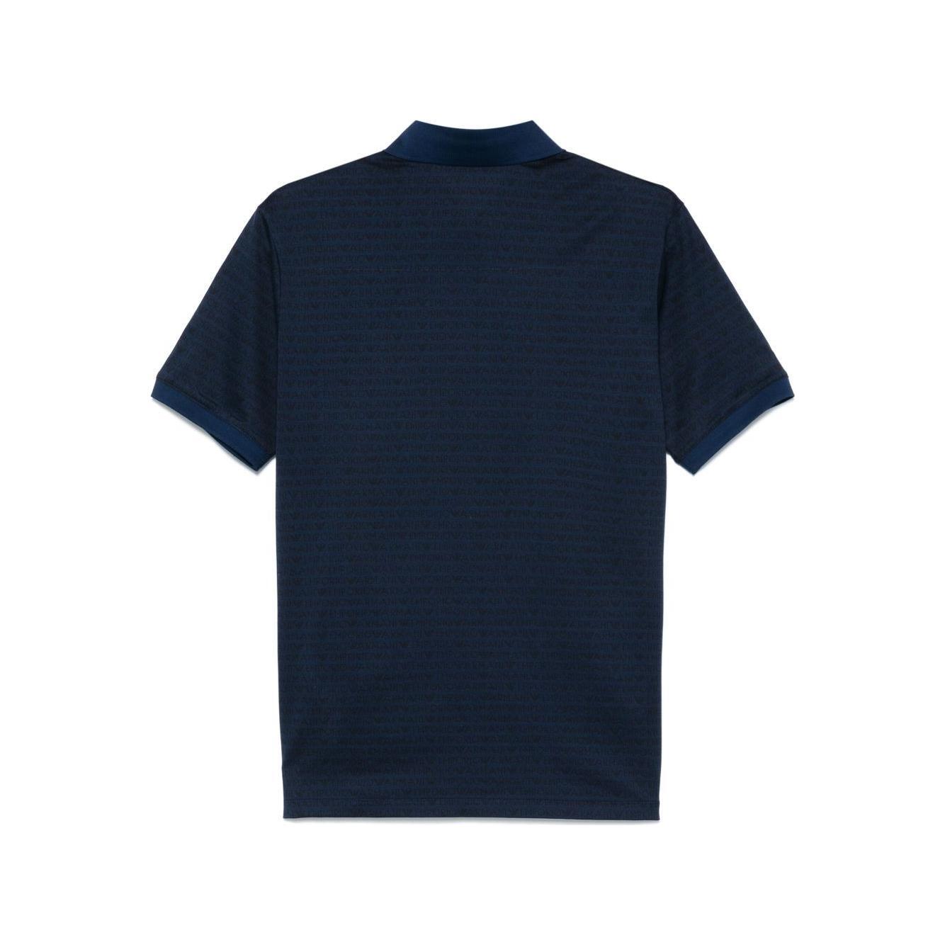 Emporio Armani Allover Logo Cotton Polo Shirt EM000788AF12916FB224-P25