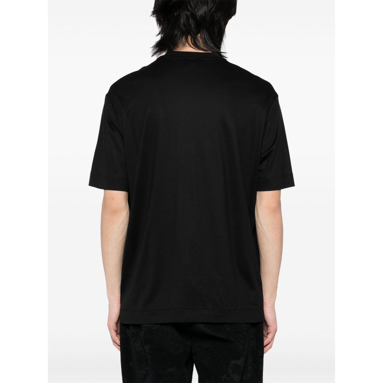Emporio Armani T-shirt with embossed logo embroidery in lyocell blend jersey EM001070AF13747UC001-P25