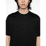 Emporio Armani T-shirt with embossed logo embroidery in lyocell blend jersey EM001070AF13747UC001-P25