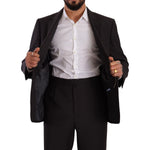Domenico Tagliente Gray Polyester Single Breasted Formal Suit KOS1943 - 53
