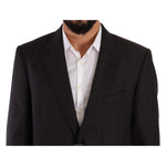 Domenico Tagliente Gray Polyester Single Breasted Formal Suit