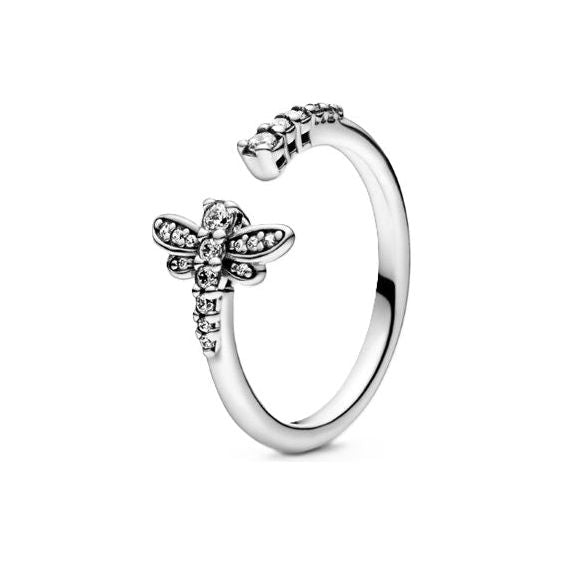 PANDORA JEWELS Mod. SPARKLING DRAGONFLY - RING - Size 54 Ring PANDORA Light Gray