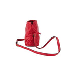 Versace Red Quilted Leather Drawstring Shoulder Bag Bucket Crossbody Handbag 39432