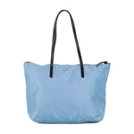 Versace Portuna Medusa Medium Cornflower Blue Nylon Leather Tote Bag Purse 59074