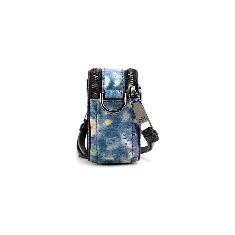 Marc Jacobs The Snapshot bag Watercolor Blue Printed Leather Shoulder Bag Purse 49369