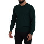 Dolce & Gabbana Green Cashmere Crewneck Pullover Sweater TSH7519- 44