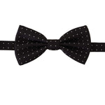 Dolce & Gabbana Black White Polka Dot 100% Silk Neck Papillon Tie FT3581
