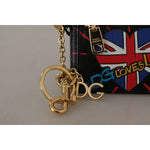 Dolce & Gabbana Black Leather #DGLovesLondon Keyring Cardholder Coin Case VAS130609