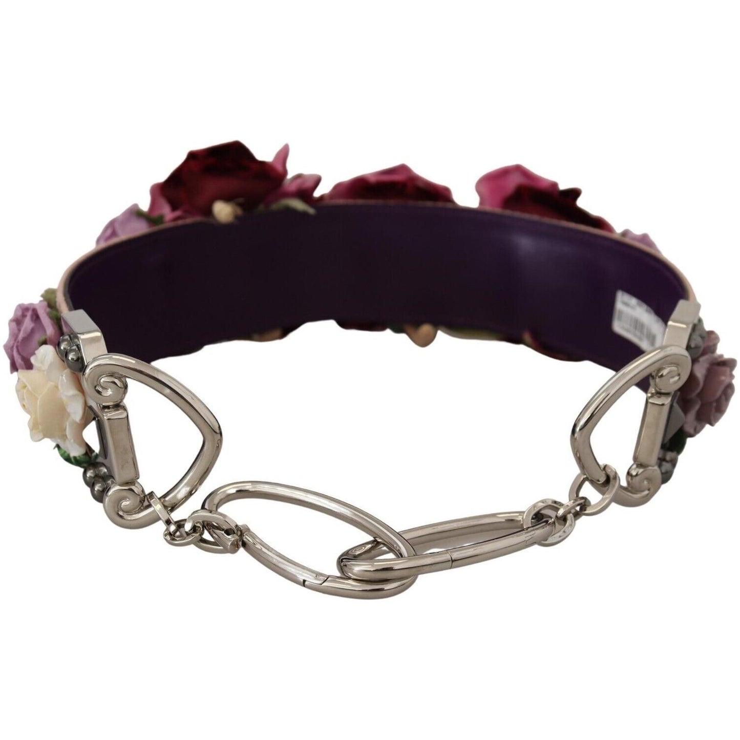 Dolce & Gabbana Multicolor Floral Appliques Metal Shoulder Strap WMB318