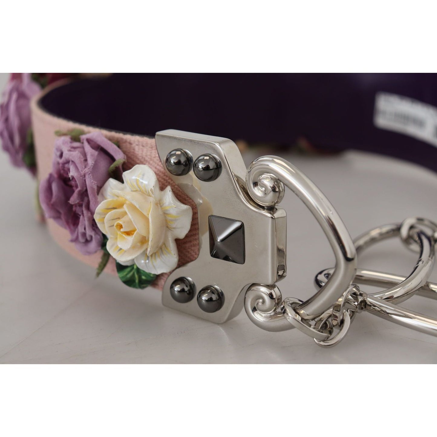 Dolce & Gabbana Multicolor Floral Appliques Metal Shoulder Strap WMB318