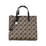 Marc Jacobs Mini Grind Signet Printed Leather Crossbody Tote Handbag Purse 4831