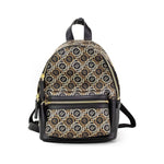 Marc Jacobs Signet Mini Black Logo Printed Leather Shoulder Backpack Bookbag 4848