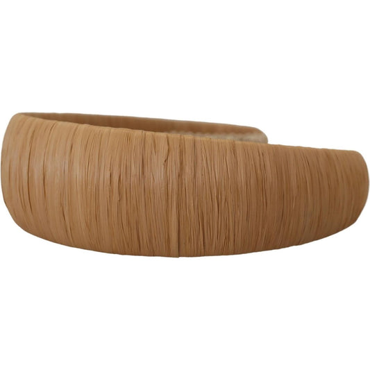Dolce & Gabbana Beige Viscose Women Hair Headband Diadem