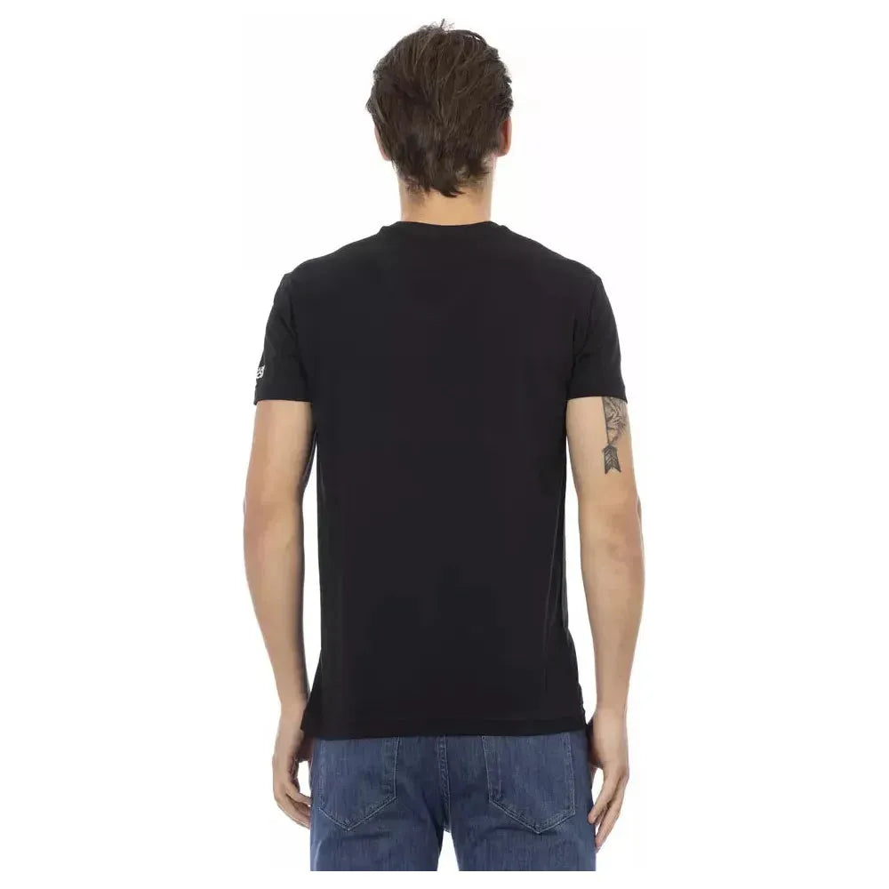 Trussardi Action Black Cotton Men T-Shirt TR-22847-S