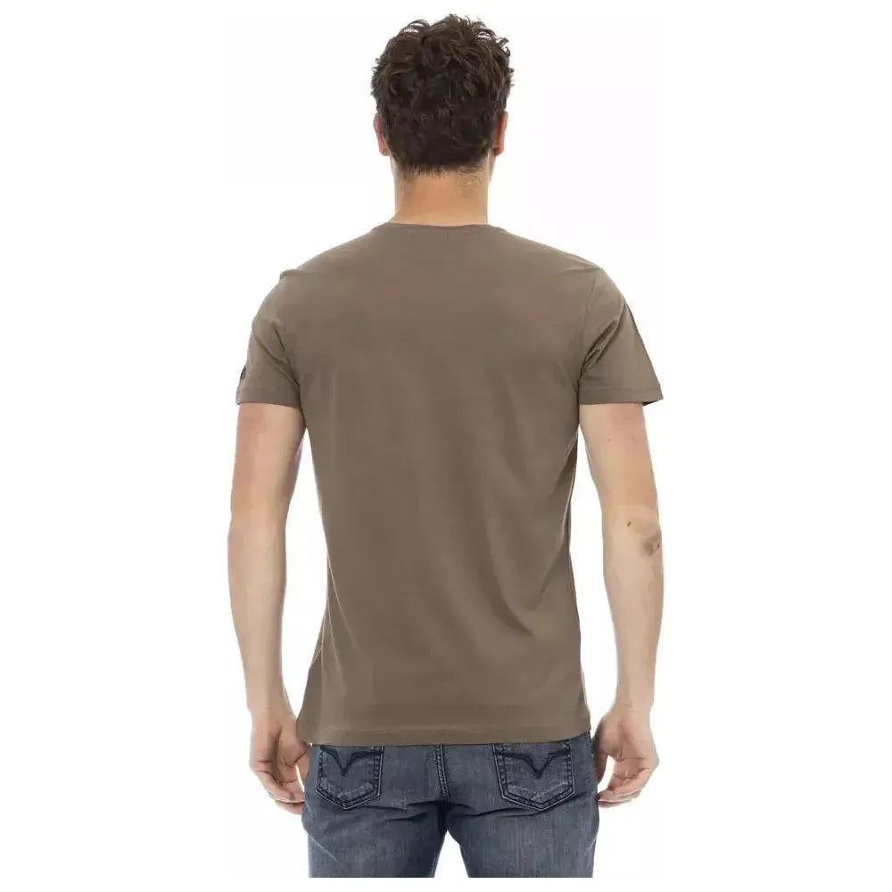 Trussardi Action Brown Cotton Men T-Shirt