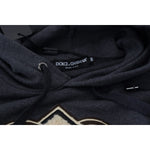 Dolce & Gabbana Gray Logo Cotton Hooded Sweatshirt Sweater TSH83028- 50