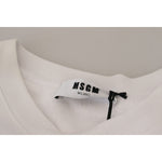 MSGM White Cotton Crewneck Pullover Sweatshirt Sweater TSH7761 - 46