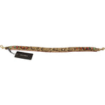 Dolce & Gabbana Beige Exotic Leather Crystals Shoulder Strap BEL8724