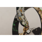 Dolce & Gabbana Beige Exotic Leather Crystals Reversible Shoulder Strap BEL8728